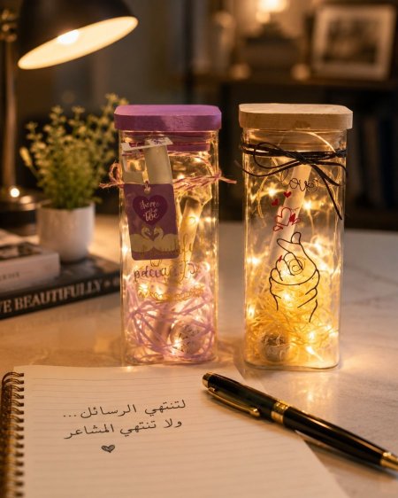 علب رسائل زجاج مضيئة مربعه